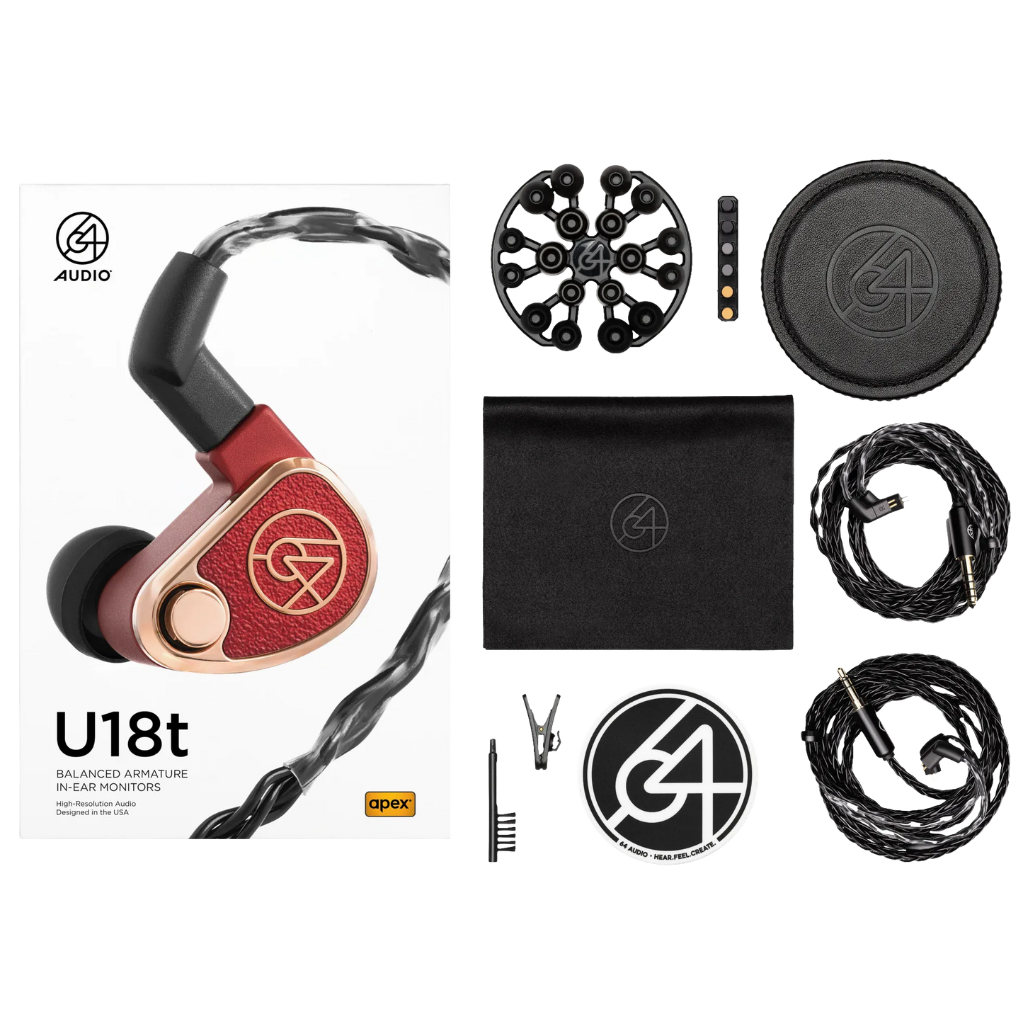 64 Audio U18t - 18 Drivers Universal IEM Earphones