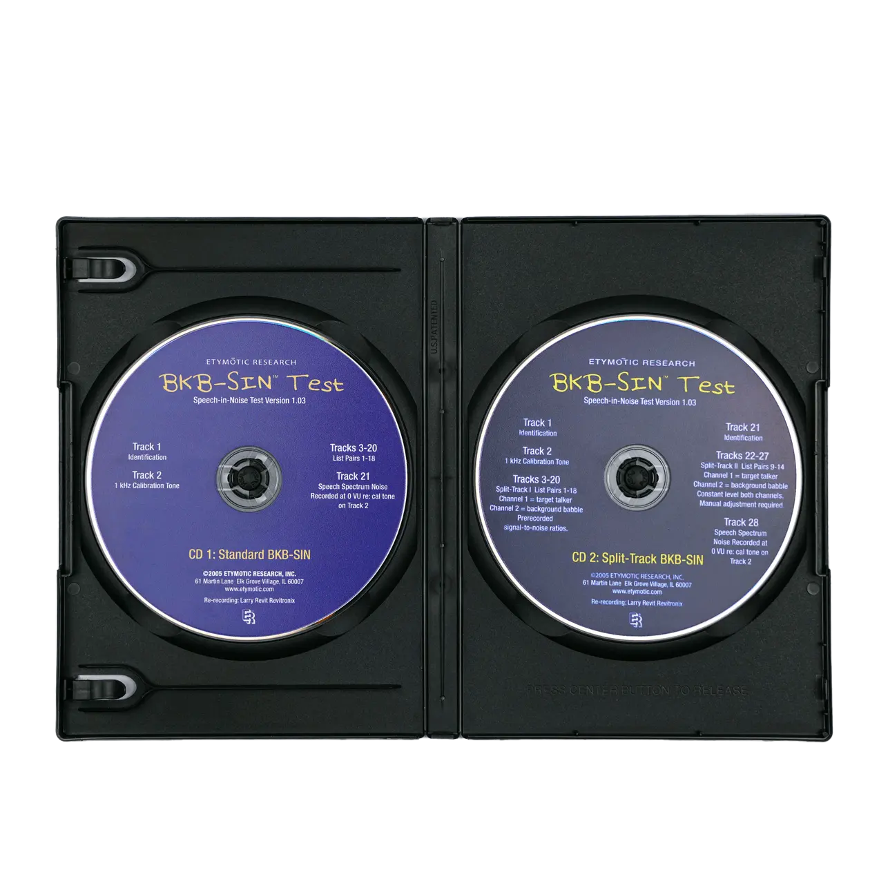 Etymotic BKB-SIN Speech-in-Noise Test CD