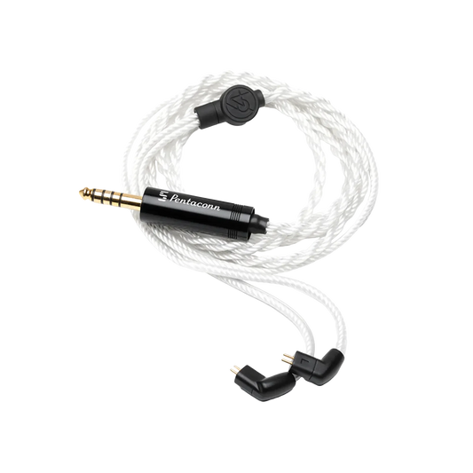 64 Audio 2-Pin Premium 8-Braid Silver IEM Earphone Cable