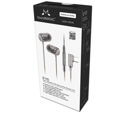 SoundMAGIC E11D - In Ear Isolating USB-C Earphones with Integrated DAC