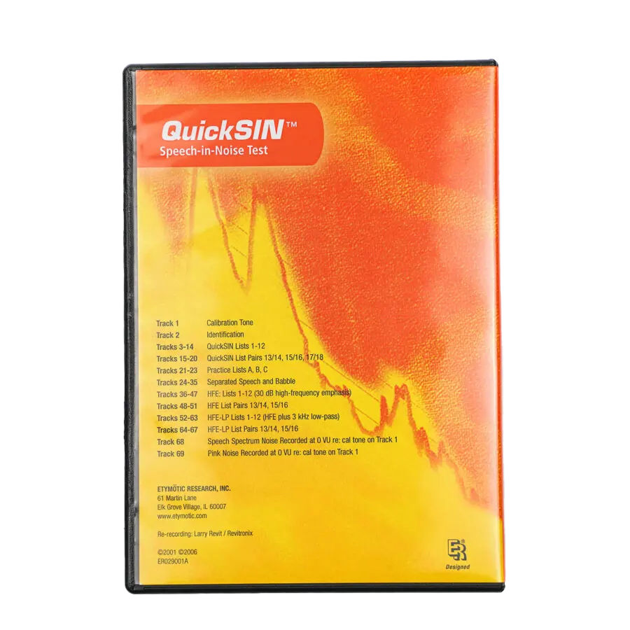 Etymotic QuickSIN Speech-in-Noise Test CD