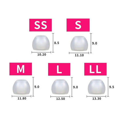 Final Clear Silicone Type E Eartip Kit with Case and Nozzle Adapter