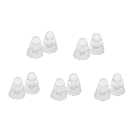 Etymotic ER38-18CL 3-Flanged Large Clear Eartips - 5 Pairs