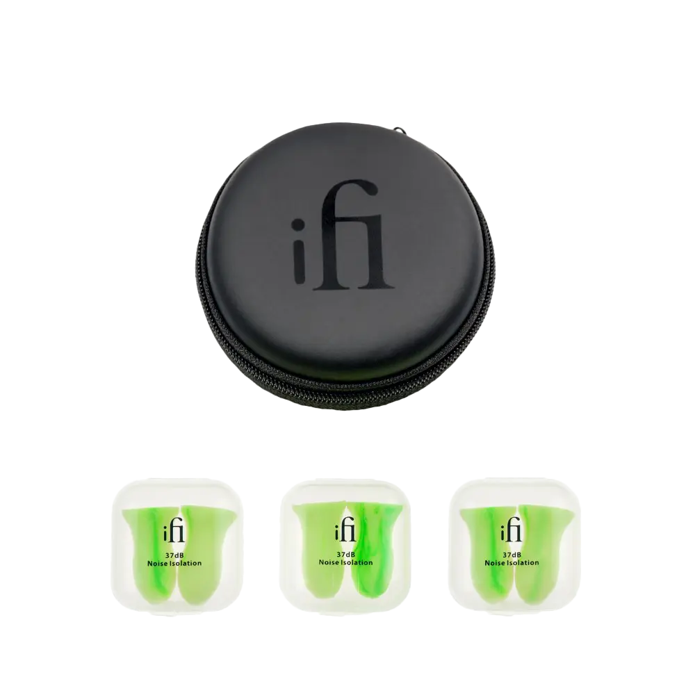 iFi Audio Ear Plugs & iPouch - Universal-Fit Hearing Protection - 3 Pairs