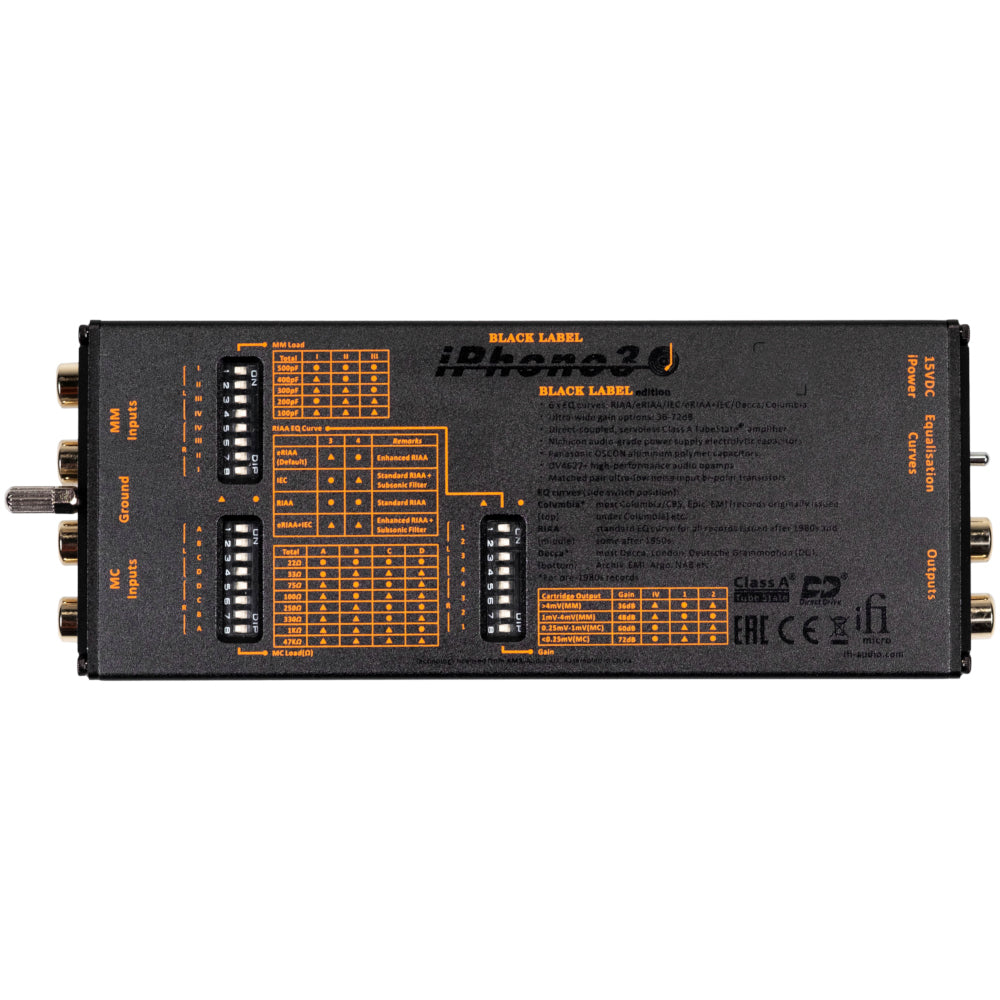 iFi Audio iPhono3 Black Label - Phono Preamp for MM and MC Turntables